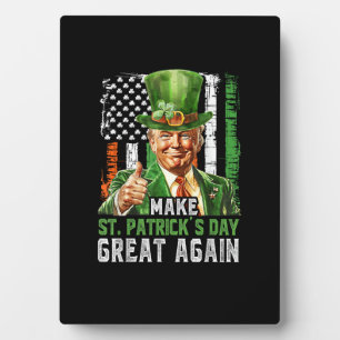 Den St. Patrick's Day wieder zum großen Kleeblatt  Fotoplatte