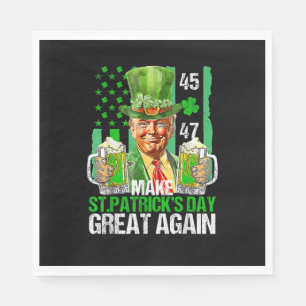 Den St. Patrick's Day wieder zum großen Kleeblatt  Serviette