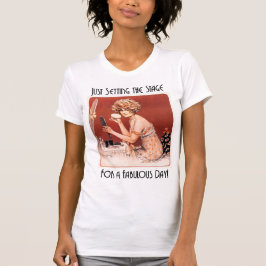 Den T - Shirt der Bühne der Frau festlegen