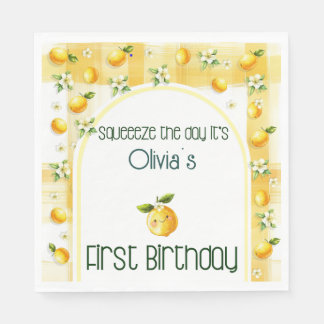 Den Tag auskosten - Erstes Babys Geburtstag Serviette