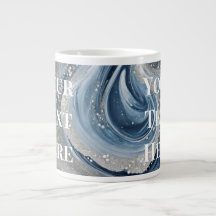 Den Text hier Jumbo-Tasse benutzerdefinierte Text-