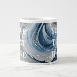 Den Text hier Jumbo-Tasse benutzerdefinierte Text-