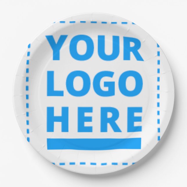 Den Text oder das Logo hier auf einen Platz von 2  Pappteller (Vorderseite)