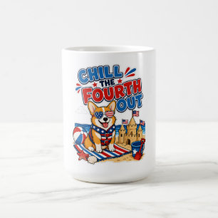 Den Vierten Genießen Patriotischer Corgi Kaffeetasse