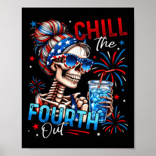 Den Vierten Kalt Machen Lustiger Skelett Retro 4. Poster