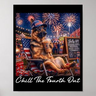 Den Vierten runterspülen Lustiger Deutscher Schäfe Poster
