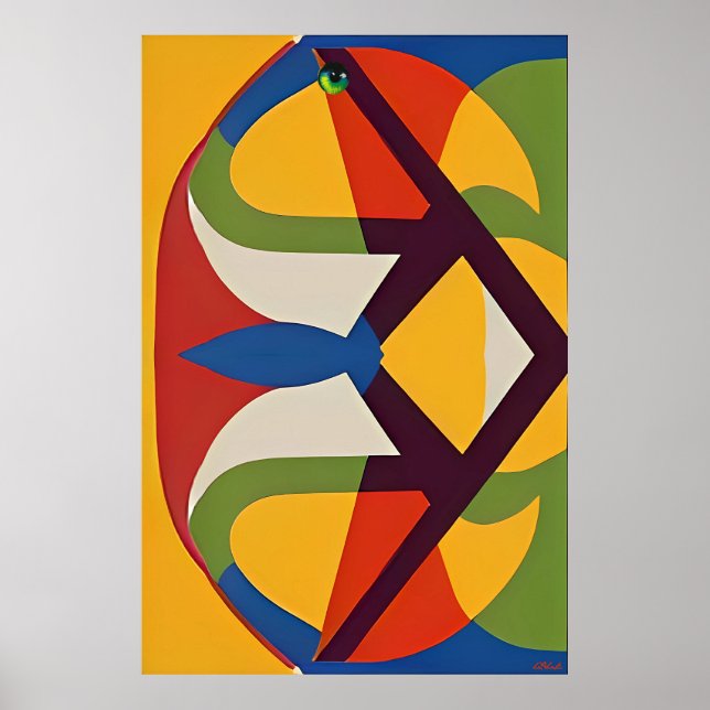 Den Vogel geben Poster (Vorne)