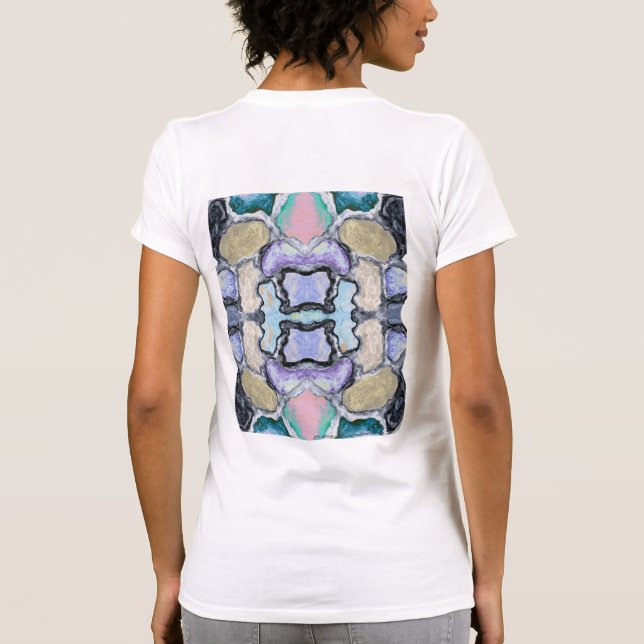 Den Weg mit einem farbenfrohen Stepping Stone Patt T-Shirt (Rückseite)