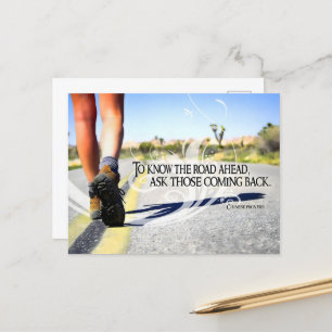"Den Weg vor uns kennen" Inspiration Zitat Postkarte