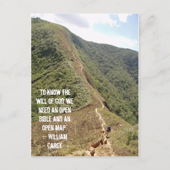 "Den Willen Gottes zu kennen, Postkarte (Vorderseite)
