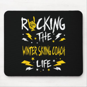 Den Winter-Ski-Trainer rocken Lustiger Alpinski Mousepad