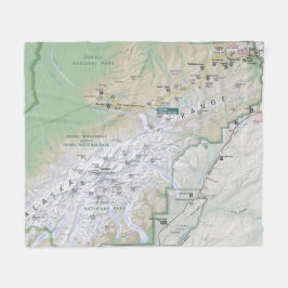 Denali (Alaska) Karten-Fleecedecke Fleecedecke