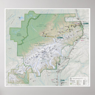Denali (Alaska) Kartenplakat Poster