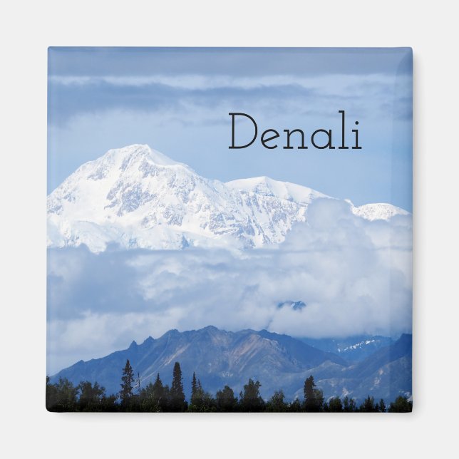 Denali Alaska Mountain Foto Magnet (Vorne)