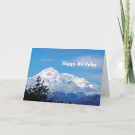 Denali Alaska Mountain Snow Foto Geburtstag Karte