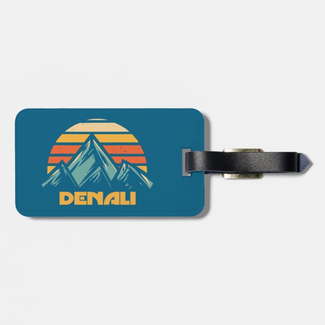 Denali Alaska Retro Türkis Gepäckanhänger (Rückseite horizontal)