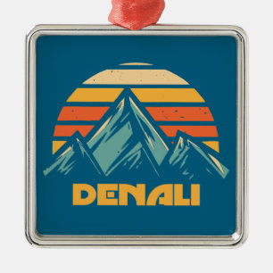 Denali Alaska Retro Türkis Ornament Aus Metall
