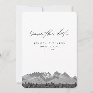 Denali Alaska Save-the-Date Tokosha Berge Einladung