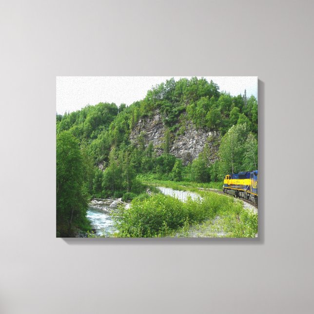 Denali Express Alaska Bahn Urlaub Fotografie Leinwanddruck (Vorderseite)