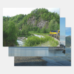 Denali Express Alaska Zug Urlaubsfotografie Geschenkpapier Set