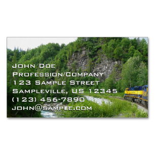 Denali Express Alaska Zug Urlaubsfotografie Magnetische Visitenkarte