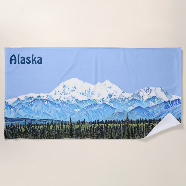 Denali (Mt. McKinley) Strandtuch (Vorderseite)