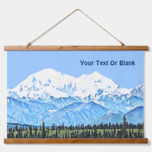 Denali (Mt. McKinley) Wandteppich Mit Holzrahmen