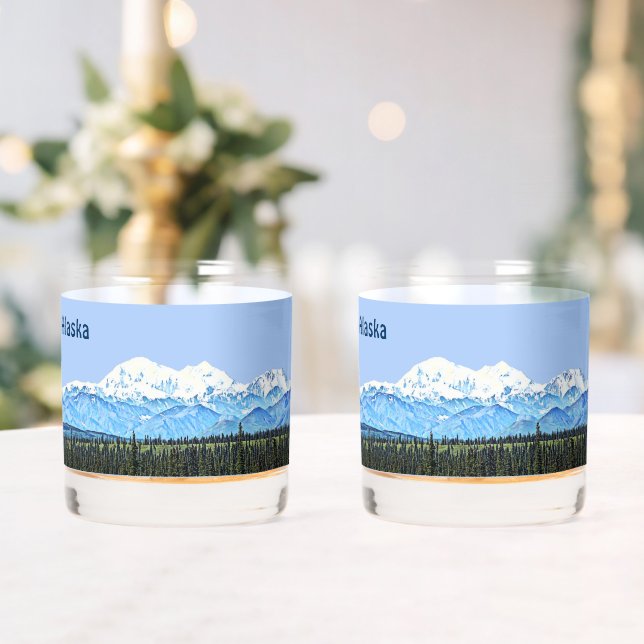 Denali (Mt. McKinley) Whiskyglas (Insitu (Hochzeit))