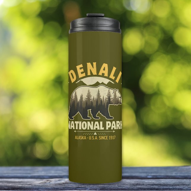 Denali National Park Alaska Forest Landscape Thermosbecher (Von Creator hochgeladen)