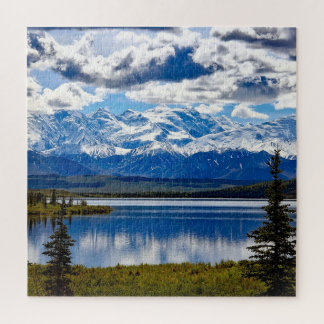 Denali National Park Alaska Himmel Wolken Berge