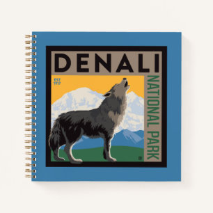 Denali National Park Howling Wolf Notizbuch