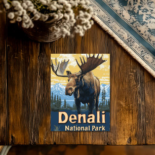 Denali National Park Reisen in der Vergangenheit Postkarte