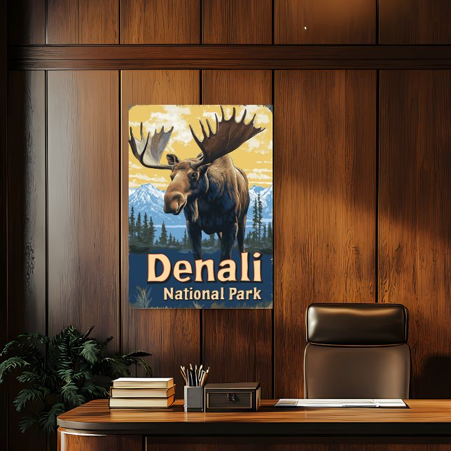 Denali National Park Vintage Travel Poster (Von Creator hochgeladen)