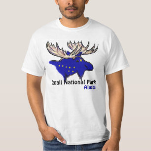 Denali Nationalpark Alaska Flaggenelch Wert tee