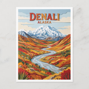 Denali-Nationalpark Alaska Postkarte