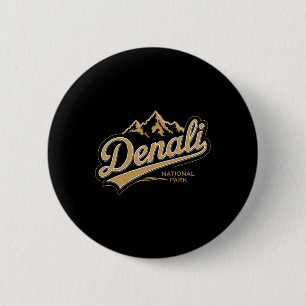 Denali-Nationalpark Alaska Souvenir Bergcamp Button