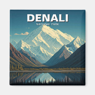 Denali Nationalpark Alaska Travel Magnet