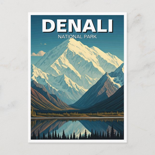 Denali Nationalpark Alaska Travel Postkarte (Vorderseite)