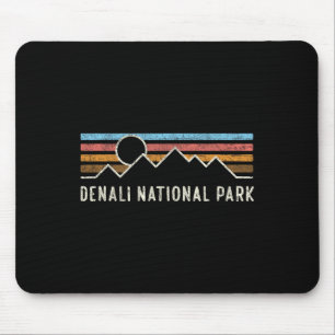 Denali-Nationalpark Retro-Berglinien Camping Mousepad