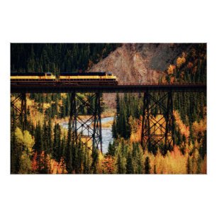Denali Nationalpark und Konserve USA Alaska Poster