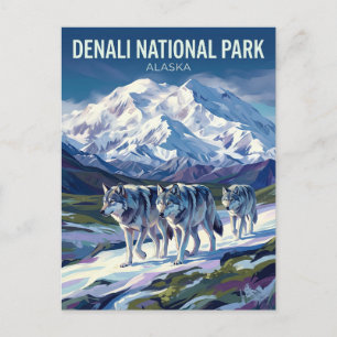 Denali-Nationalpark und Preserve Alaska Postkarte