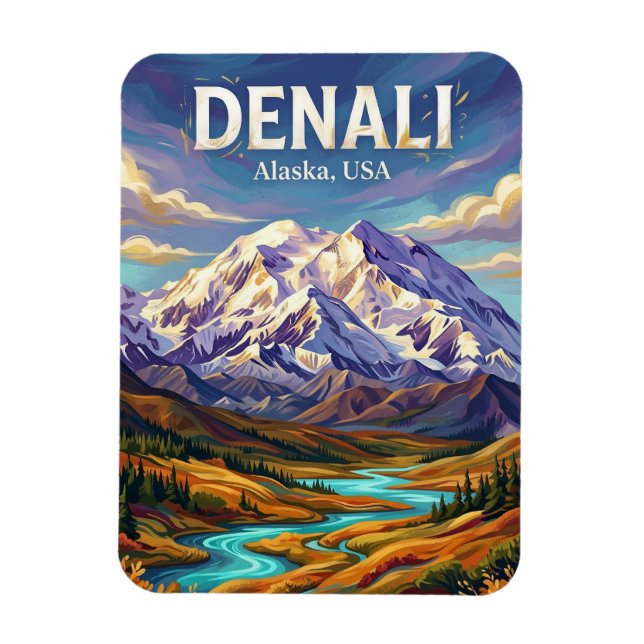 Denali-Nationalpark USA Magnet (Vertikal)