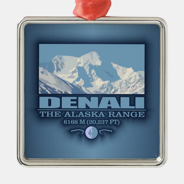 Denali Silbernes Ornament (Vorne)