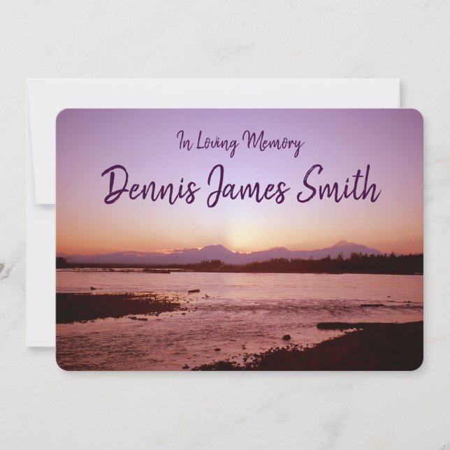 Denali Sunset Celebration of Life Einladung (Vorderseite)