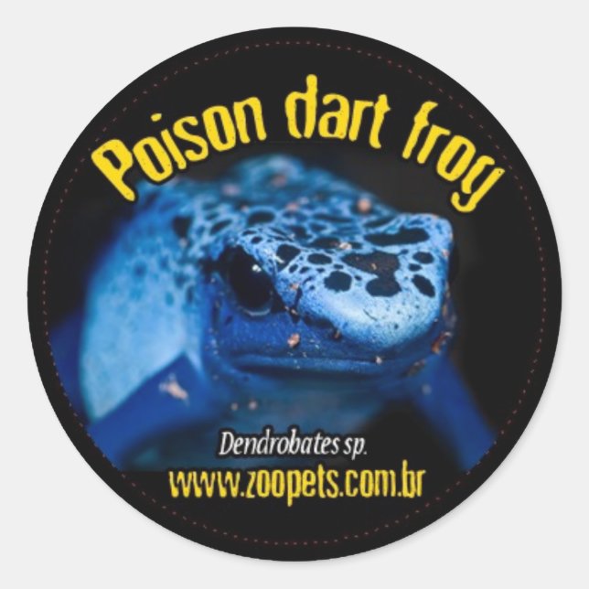 dendrobates runder aufkleber (Vorderseite)