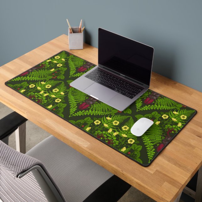 Dendroctones et fougères, feuilles verts (Bureau 2)