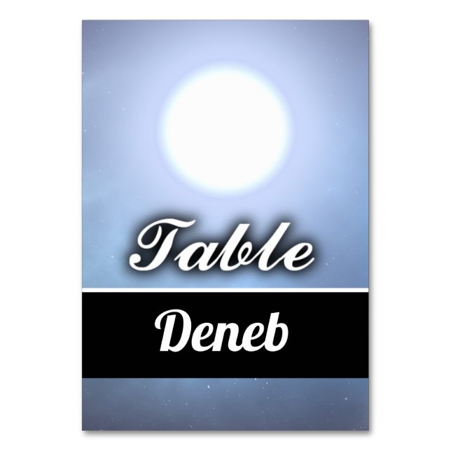 Deneb Tischnummer (Vorderseite)