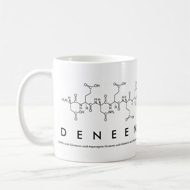 Deneen Peptid-Namen-Tasse Kaffeetasse (Links)