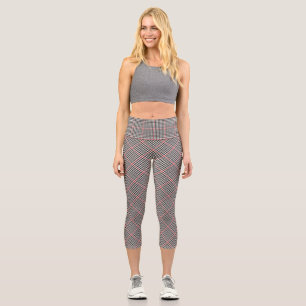 Denholm-Distrikt-Tweed-Karomuster Capri Leggings