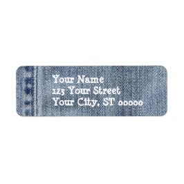 Denim Address Label